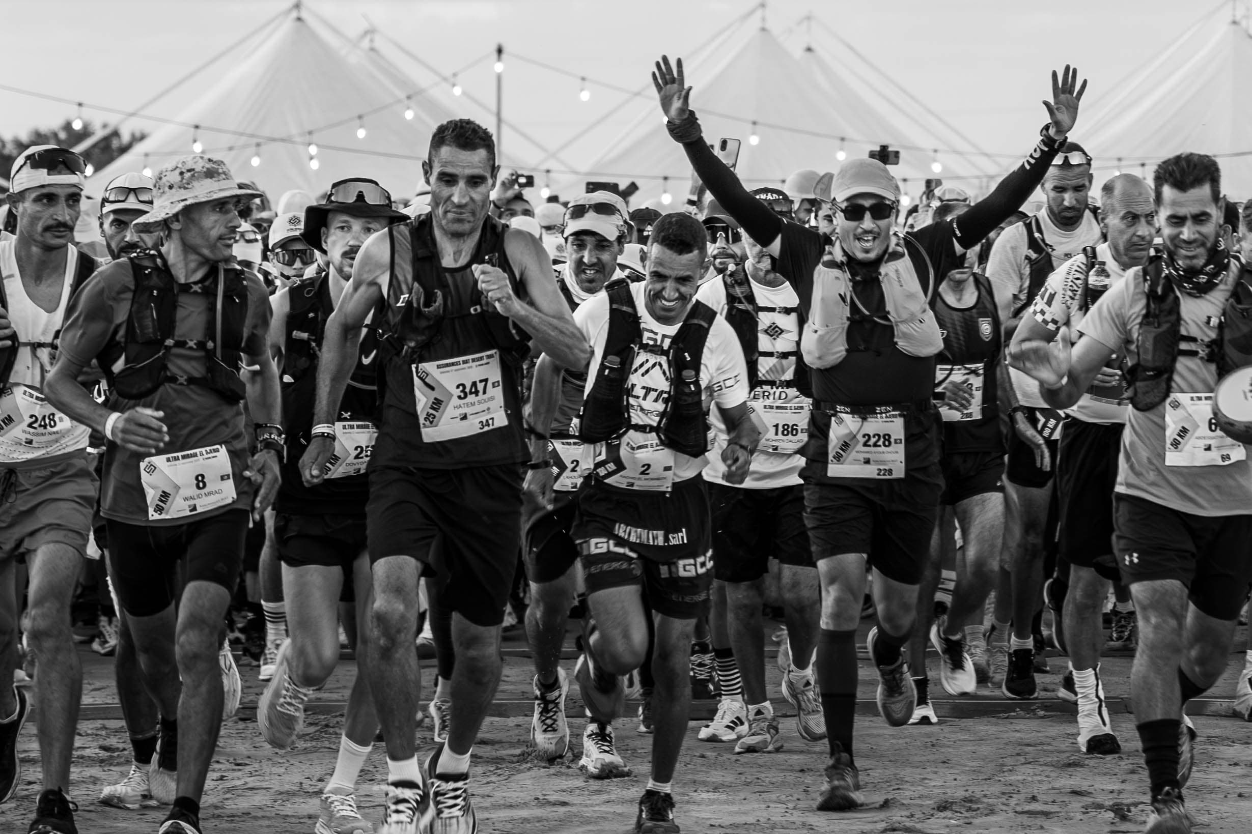 Ultra Marathon runners in the desert